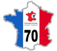 FRANCE 70 Franche-Comté - 10x10cm - Sticker/autocollant G