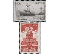 France 740,741 (complète.Edition.) Neuf avec Gomme Originale ** MNH 1946 Marine, invalides de Guerre (Timbres pour Les collectionneurs) Militaire/Chevalier