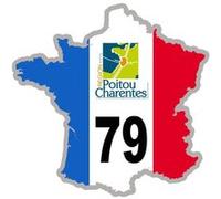 FRANCE 79 Poitou Charentes - 15x15cm - Sticker/autocollant