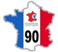 FRANCE 90 Franche Comté - 5x5cm - Sticker/autocollant