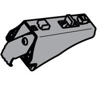 France Attelage 1 Pied sans capuchon pour barres de toit Menabo Tiger