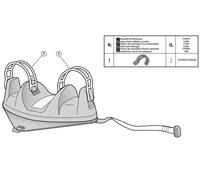 France Attelage Lot de 2 sangles pour porte-skis Menabo Igloo