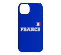 France avec Drapeau pavillon sur la Poitrine Coque pour iPhone 14 Plus