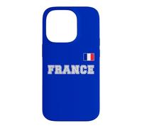 France avec Drapeau pavillon sur la Poitrine Coque pour iPhone 14 Pro