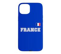 France avec Drapeau pavillon sur la Poitrine Coque pour iPhone 15 Plus