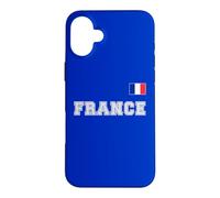 France avec Drapeau pavillon sur la Poitrine Coque pour iPhone 16 Plus