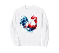 France Bastille Day Coq français Bleu, Blanc, Rouge Sweatshirt