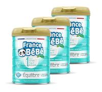 FRANCE BéBé EQUILIBRE- 1er âge en poudre - Boîte de lait infantile en poudre pour Nourrisson de 800 gr - fabriqué en France avec du lait français (3 boîtes)