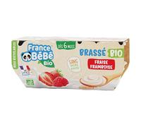 France Bébé Nutrition Brassés Yaourt Fraise Framboise Bio 4 x 100g