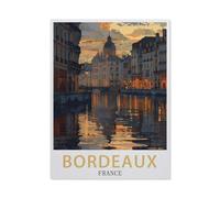 France, Bordeaux，1000 Pièces, Jouet De Puzzle en Papier d'art Abstrait, Jeu De Famille Difficulté Défi Puzzle（50x70cm）-BF24