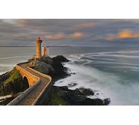 France Bretagne Côte Phare Mer Crépuscule Peinture Par Numéros Bricolage Unique Toile Peinture À L'Huile Kit Peinture Numérique