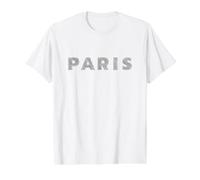 France Capitale Hachure Lettre Paris T-Shirt Graphique avec Valeur