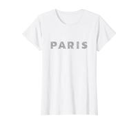 France Capitale Hachure Lettre Paris T-Shirt Graphique avec Valeur