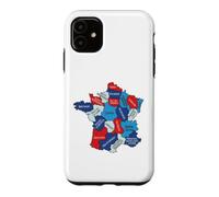 France Carte Régionale Design Graphique Régions Normandie Bretagne Coque pour iPhone 11