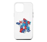 France Carte Régionale Design Graphique Régions Normandie Bretagne Coque pour iPhone 12 Pro Max