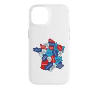 France Carte Régionale Design Graphique Régions Normandie Bretagne Coque pour iPhone 14