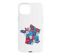 France Carte Régionale Design Graphique Régions Normandie Bretagne Coque pour iPhone 15 Plus