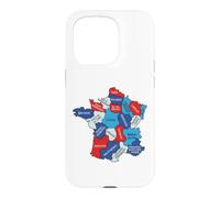 France Carte Régionale Design Graphique Régions Normandie Bretagne Coque pour iPhone 15 Pro