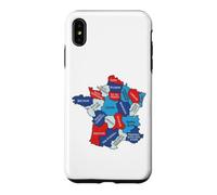 France Carte Régionale Design Graphique Régions Normandie Bretagne Coque pour iPhone XS Max