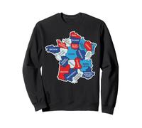 France Carte Régionale Design Graphique Régions Normandie Bretagne Sweatshirt