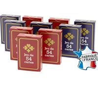 France Cartes - Jeu de 54 Cartes - Gauloise Bleue et Rouge - Lot de 10