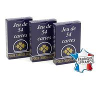 FRANCE CARTES - Jeu de 54 Cartes - Gauloise Bleue - Lot de 3