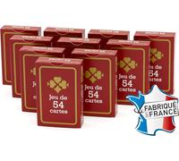 France Cartes - Jeu De 54 Cartes - Gauloise Rouge - Lot De 10[Z342]