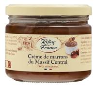FRANCE - Crème de Marrons avec Morceaux REFLETS DE | Savoureuse onctuosité | Idéale pour le petit déjeuner | le pot de 325g | LOT DE 3