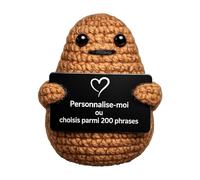 France Design Patate Personnalisable - Positive en Français - Cadeau Original - Entreprise Française de Nancy - Idéale pour Cadeau collègue, Couple, Saint Valentin, noël, fêtes des mères et pères.