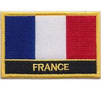 France Drapeau Brodé Rectangulaire Patch Badge / à Coudre ou à Repasser - Design Exclusif à partir de 1000 Flags