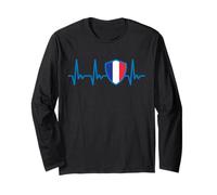 France Drapeau Patriote Français Fierté Patriotisme Coeur Manche Longue