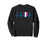 France Drapeau Patriote Français Fierté Patriotisme Coeur Sweatshirt