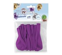 France Effect - 10 Ballons de Baudruche en Latex 30 cm (12 pouces) de Haute Qualité - Gonflage Facile avec Air et Hélium - Idéals pour Anniversaires, Mariages et Fêtes (Rose chromé)