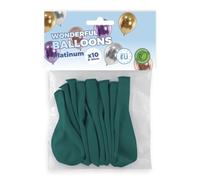 France Effect - 10 Ballons de Baudruche en Latex 30 cm (12 pouces) de Haute Qualité - Gonflage Facile avec Air et Hélium - Idéals pour Anniversaires, Mariages et Fêtes (Vert chromé)