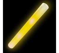 France Effect 250 Bâtons lumineux en mousse 48cm | Tap Tap mousse LED colorés, 3 modes de clignotement | Idéal pour les événements et fêtes (Jaune)