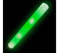 France Effect 250 Bâtons lumineux en mousse 48cm | Tap Tap mousse LED colorés, 3 modes de clignotement | Idéal pour les événements et fêtes (Vert)