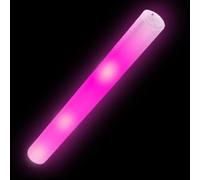 France Effect 250 Bâtons lumineux en mousse 48cm | Tap Tap mousse LED colorés, 3 modes de clignotement | Idéal pour les événements et fêtes (Rose)