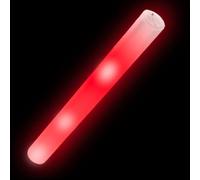 France Effect 250 Bâtons lumineux en mousse 48cm | Tap Tap mousse LED colorés, 3 modes de clignotement | Idéal pour les événements et fêtes (Rouge)