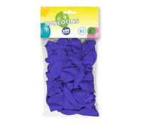 France Effect - 50 Ballons de Baudruche en Latex 23 cm (9 pouces) de Haute Qualité - Gonflage Facile avec Air et Hélium - Idéals pour Anniversaires, Mariages et Fêtes (Bleu foncé)