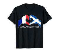 France et Écosse Français Écossais Le Mélange Parfait Cœur T-Shirt