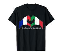 France et Italie Français-Italien Le Mélange Parfait Cœur T-Shirt