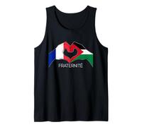 France et Palestine Français Palestinien Fraternité Cœur Débardeur