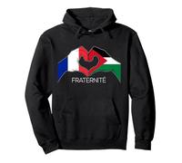France et Palestine Français Palestinien Fraternité Cœur Sweat à Capuche
