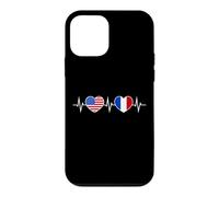 France États-Unis Battements De Cœur Francais Amérique Coque pour iPhone 12 Mini
