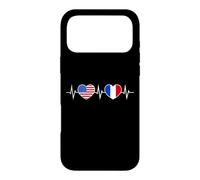 France États-Unis Battements De Cœur Francais Amérique Coque pour iPhone 17 Pro Max