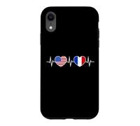 France États-Unis Battements De Cœur Francais Amérique Coque pour iPhone XR