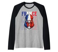 France Fan Coq gaulois français Manche Raglan