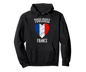 France Flag Heart Toulouse City Sweat à Capuche