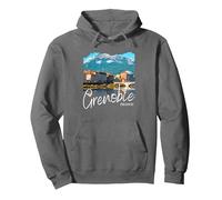 France Grenoble Sweat à Capuche, Unisexe pour Adultes, Asphalte, S