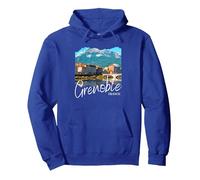 France Grenoble Sweat à Capuche, Unisexe pour Adultes, Bleu Royal, L